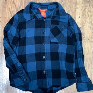 Blue Plaid button up Sz 6